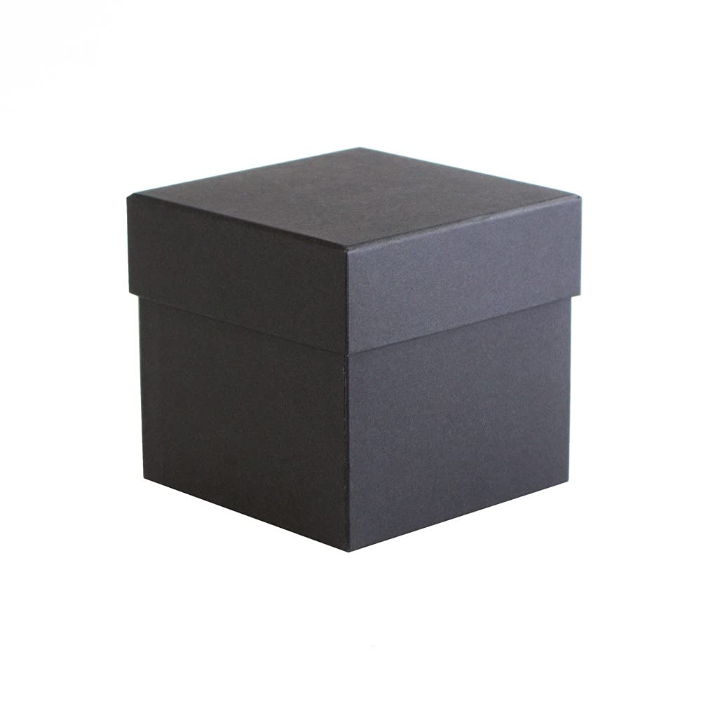 60 Eco-friendly Luxury Rigid Candle Gift Boxes (113x113x108mm) Black