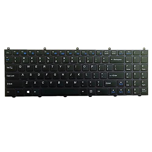 Clavier Hasee K610D noir avec disposition US QWERTY et rétroéclairage coloré pour PC portable