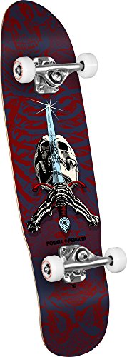 Powell-Peralta Skull & Sword 06 Shape 186 Mini Complete Skateboard, 8