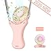 Produktbild OUTXE Mini Tragbarer Ventilator Halskette Lüfter mit 108° Rotation Klein Faltbarer USB Ventilator Leise Portable Handventilator Aufladbarer Batterie für Reisen Außenbereich (Pink,3350 mAh)