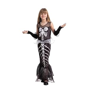 Spooktacular Creations Child Girl Mermaid Skeleton costume (Small (5-7yr))