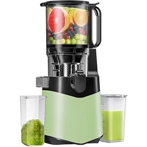 Entsafter, Saftpresse mit 135mm Großer Fütterungsrutsche für Ganze Gemüse und Obst,350W Slow Juicer, BPA-Frei