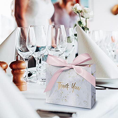 PERFECTHA Papier Candy Box, DIY Geschenken Candy Bag Box Met Marmer Patroon, Snoep Dozen Voor Bruiloft Engagement… - Image 6