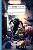 Photo Gallery kids monsters in the bed composition notebook: kids playful themed composition notebook, wide-ruled, 200 pages, 6x9 Photo Gallery kids monsters in the bed composition notebook: kids playful themed composition notebook, wide-ruled, 200 pages, 6x9