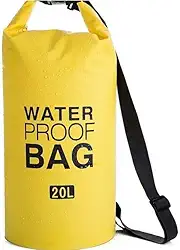 Bolsa Mochila Impermeável Saco Estanque 20 Litros Camping Bag (Amarelo)