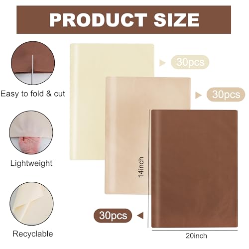 Image of BEISHIDA 90 Sheets Brown Series Tissue Paper Bulk, Wrapping Tissue Paper for Gift Bags, 14 x 20 Inch Gift Wrap for Wedding Birthday Party DIY Crafts Holiday Flowers