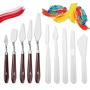 Piacolnic 10 Stück Malmesser Palettenmesser Set