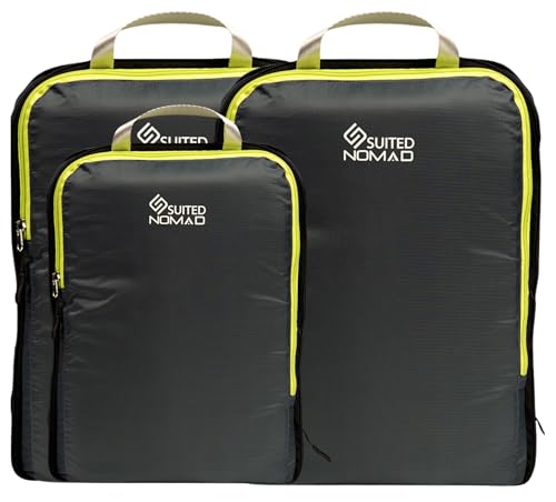 6 Set/3 Set Ultralight Compression Packing Cubes, Suitcase and Backpack Travel Organizer Bags