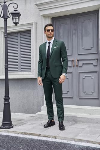 Wangyue 2 Piece Suit Men Slim Fit Suits for Mens One Button Men Suit Slim Fit Wedding Groomsmen Prom Homecoming Suits