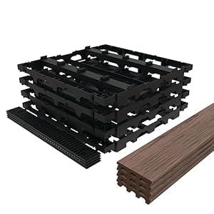 InstaDeck® Outdoor Flooring Tropical Walnut Kit