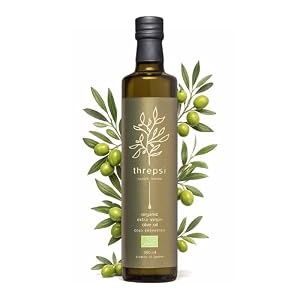 Threpsi Organic Extra Virgin Olive Oil | Extracted Cold | 100% Koroneiki Olives | Grown by Small Family Farmers near Kalamata