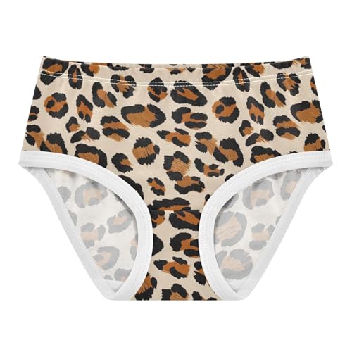Leopard Print Beige Girls Underwear Toddlers 2t Cotton Cute Panties Girl Funny Underpants Briefs