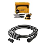 Mirka DEROS II 5650 Ponceuse excentrique avec aspiration pour papier abrasif Ø 125 et 150mm, course 5,0mm et Flexible d'aspiration antistatique 4m