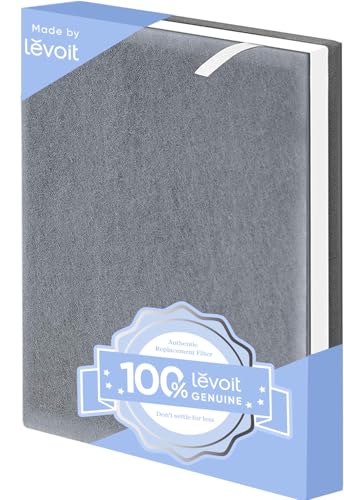 Image of Levoit Vital 100 Air Purifier Genuine Replacement Filter, AHAM VERIFIDE, High-Efficiency Activated Carbon for Removal of Smoke, Odors, Allergens, Pollen, Vital 100-RF, White, 1 Pack