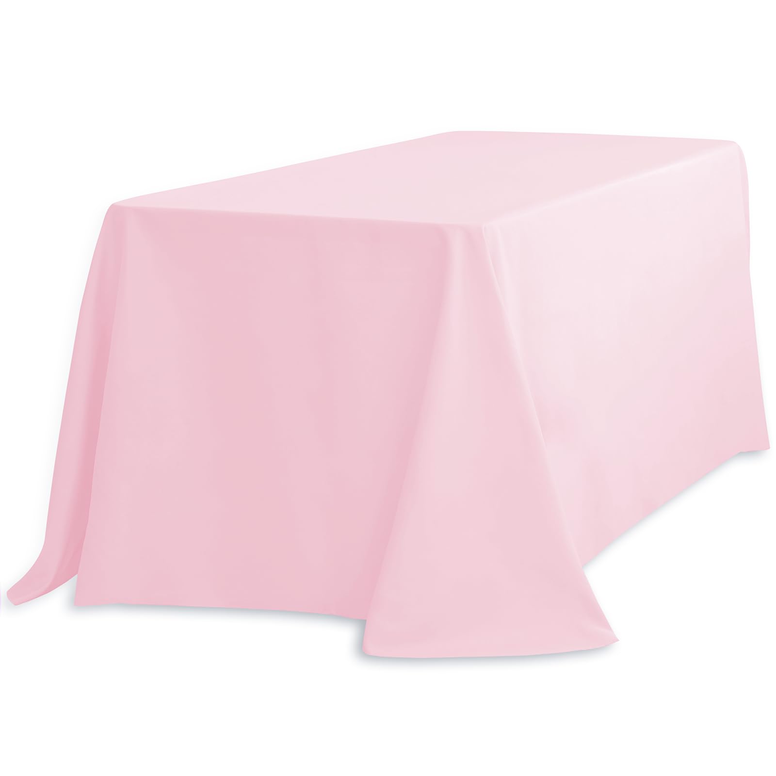 Nappe rose 228x335 cm en lin lavé rectangulaire pour grande table de salle à manger