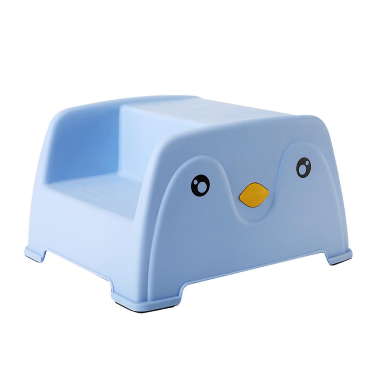 Tabouret deux marches en plastique bleu pour l'autonomie enfant