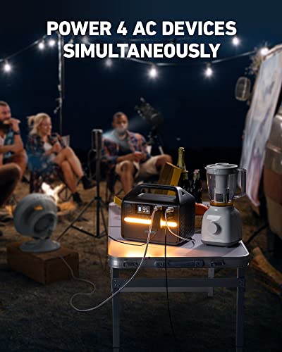 Anker 535 Solar Generator, Powerhouse 512Wh with 100W Solar Panel, Power Station with LiFePO4, 4 * 110V AC Outlets, 60W USB-C PD Output, LED Light for Outdoor Camping, RV, Power Outage(Anker Solix) - Image 5