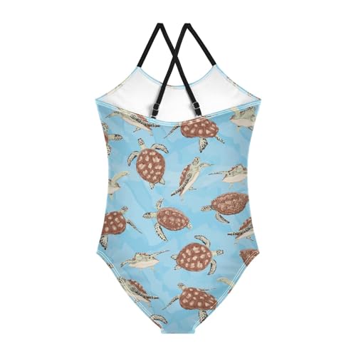 Image of Ollabaky Girls One Piece Swimsuit Bathing Suit Beachwear 3-10T