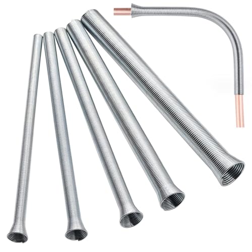 VOBOR Ressort de Cintrage, 5Pcs 21cm 1/4'', 5/16'', 3/8'', 1/2'' et 5/8'', Tuyaux Cuivre, Aluminium et Acier à Paroi Mince