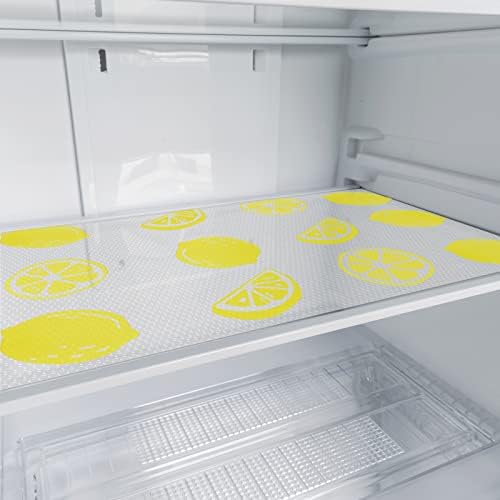 9 Pcs Refrigerator Liners, Shelf Liners Drawer Liners 45*30CM Waterproof Washable Non-Slip EVA Cabinet Liner for Refrigerator Drawer Placemat Cupboard BPA Free No Cutting Home Kitchen Gadgets