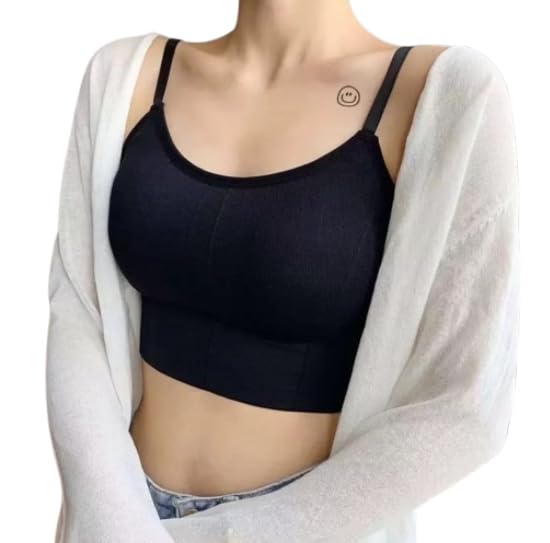 mynix Women's Sports Bra Full Coverage Cotton Crop Top Lightly Padded Camisole,Fancy Fashionable Lifestyle,T-Shirt Comfy Bra for Yoga,646-picture-38