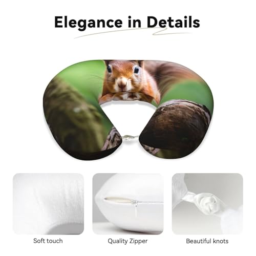 Almohada cervical de viaje con relleno de poliéster negra miniatura 4