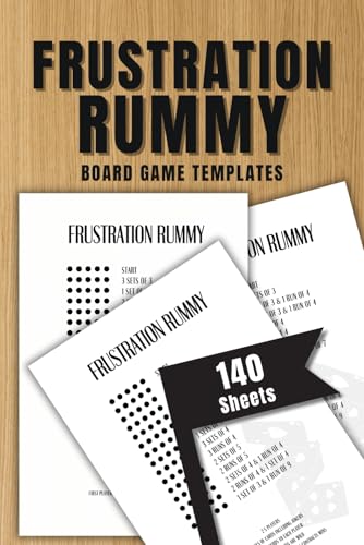 Frustration Rummy Template Sheets: 140 Templates for Frustration Rummy Family