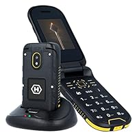 Hammer Bow Rugged (IP68) Flip Phone, großer Akku mit 1200 mAh, Dual-Bildschirm 2,4 Zoll und 1,44 Zoll, Dual-SIM, Bluetooth, Speicherkarte