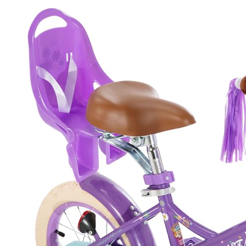 Image of JOYSTAR Little Daisy Kids Bike for Girls Boys Ages 2-10 Years, 12 14 16 20 Inch Girls Bikes with Doll Bike Seat & Streamers, Boys Bike with Flag & Number Plate, Multiple Colors