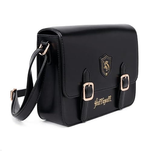 Image of MINISO Harry Potter Preppy Style Crossbody Bag for Women, Lightweight Travel Shoulder Bag, Sling Bag (Black)