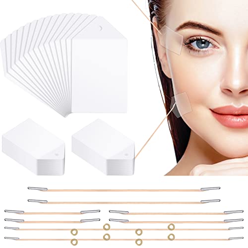 88 Pieces Face Lifting Tapes with Lifting Rope Sets 80 Invisible Face Lifting Patch Adhesive Neck and Eye Face Lift Tape Quick Face Lifting Band Instant Face Lift Stickers for Women Ladies Face Beauty