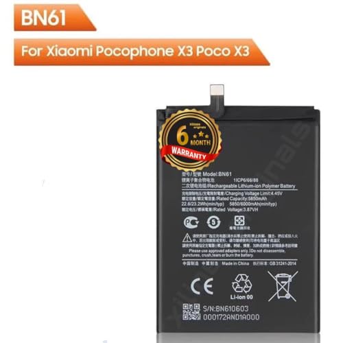 Image of BN61 Battery for Xiaomi Poco X3 - BN61 Battery with 6 Month Warranty** (B145)