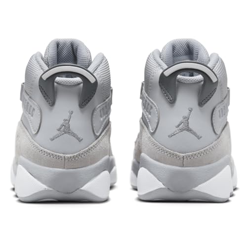 NIKE Jordan 6 Rings Little Kids' Shoes (323432-009, Wolf Grey/White/Cool Grey) Size 13