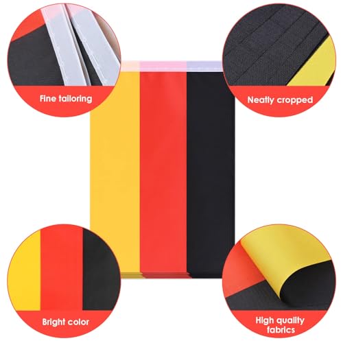 Image of AhfuLife 33 Ft German String Flags Banner for World Cup Decorations 2026, 30 Pcs Small Germany Bunting String Flags - Double Sided for Football Events Garden Party Celebration Decor (5.5x8.3 Inch)
