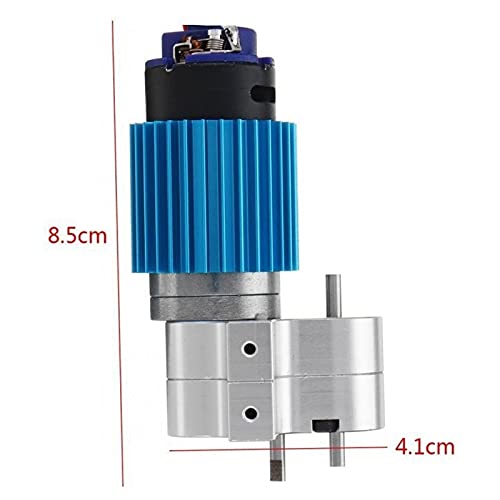Skrzynia biegów z silnikiem szczotkowym 370, anodowana obróbka radiatora i podstawa montażowa do samochodu rc wpl 1633 ( Color : Blue titanium )