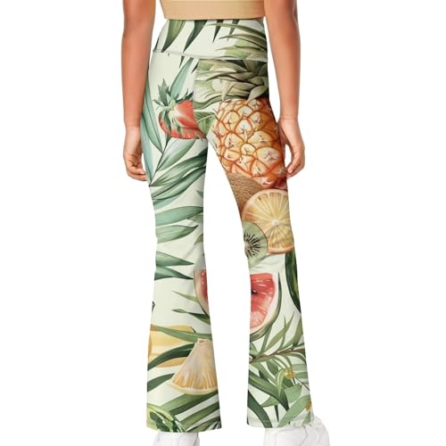 Kids Summer Casual Relaxed Outfit Flare Yoga Pants for Girls Bell Bottom Leggings High Waist Loose Comfy Trouser4
