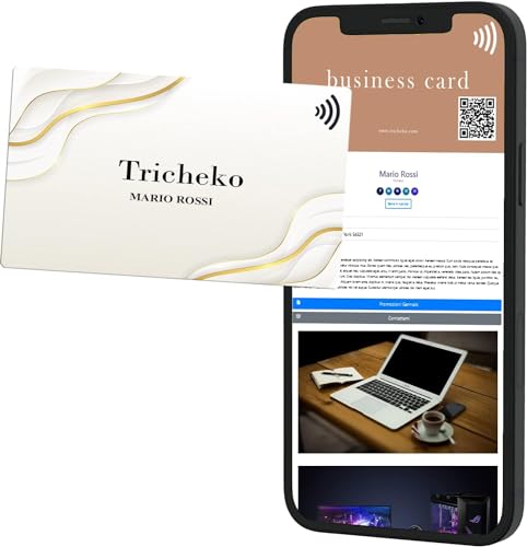Biglietto da Visita Digitale NFC Contatcless QrCodeGRAFICA PERSONALIZZATA- PRODOTTO IN
