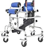 DLAZUM Gehhilfe für behinderte Menschen, Kinder - 6-Rad-Gehhilferahmen, Rehabilitationsgerät, Hemiplegie-Trainingshilfe & Gehhilfe für behinderte Kinder,for 85 to 130cm,for 85 to 130cm