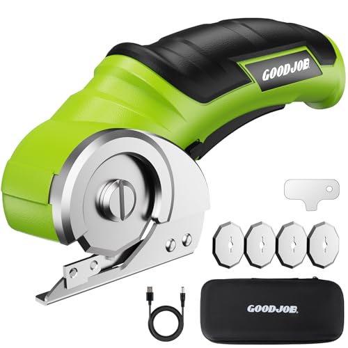Cordless Electric Scissors for Cardboard Cutter with 4 SK5 Blades, 4V Rechargeable Electric Box...