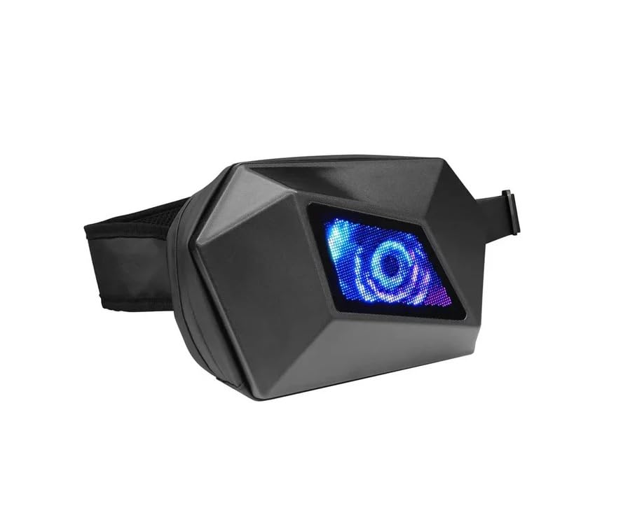 Image of AL KIAN LED Backpack Devil's Eye Shoulder Bag Crossbody Bag Hard Shell Waterproof App Control DIY Programable LED Motorcycle Backpack Riding Sling Backpack for Travel, Camping & Cycling Daily Used