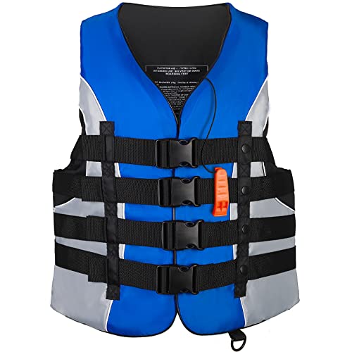 Image of Leader Accessories Adult Universal USCG Approved Life Jacket Vest Boat Vest