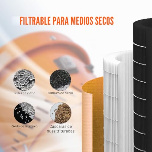 Miniatura 6 de Vevor Sistema De Recolección De Polvo, Colector De Polvo De 1450 W, Con Capacidad De 1,8 Galones, Colector De Polvo, Ajuste Universal Para Gabinetes De Chorro De Arena