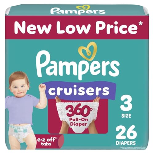 Image of Pampers Cruisers 360 Diapers - Size 3, 26 Count, Pull-On Disposable Baby Diapers, Gap-Free Fit