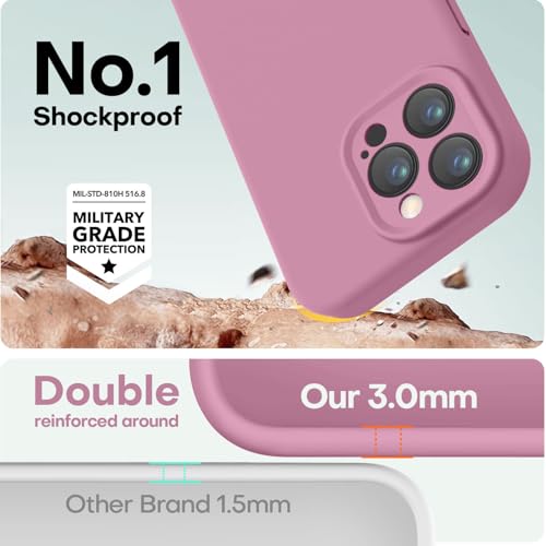Image of LOVE 3000 Designed for iPhone 13 Pro Max Case, Premium Silicone with [Soft Anti-Scratch Microfiber Lining] Shockproof Protective Phone Case for Men Women Girls 6.7 inch, Lavender Purple