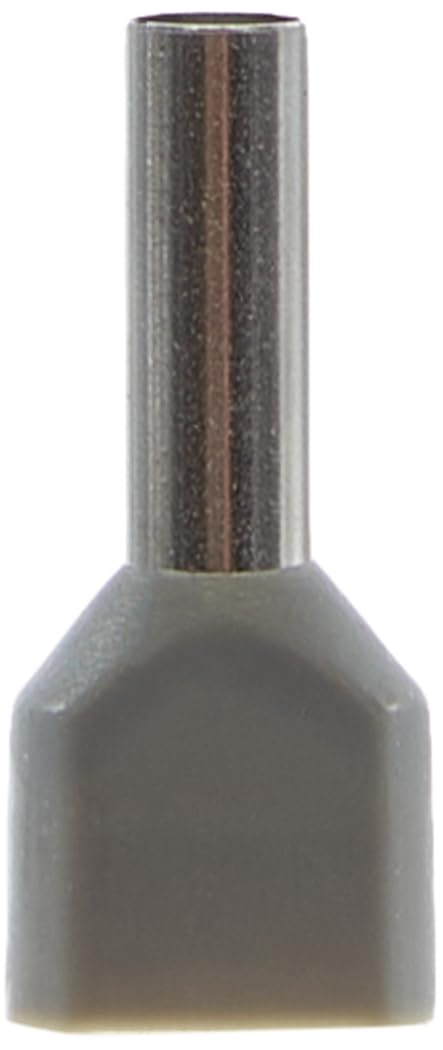 SeKi 14223 Twin Wire End Ferrules 2 x 4.0 mm² Grey Pack of 100 Twin Wire End Ferrules 4.0 mm²