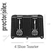 Proctor Silex 4 Slice Toaster with Extra Wide Slots for Bagels, Cool-Touch Walls, Shade Selector With 7 Browning Levels, Toast Boost, Auto Shut-off and Cancel Button, Black (24215PS)