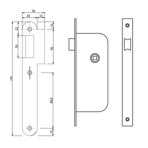 tesa 2035 – Schloss tiefgezogen Rund 1/2 70 mm Edelstahl