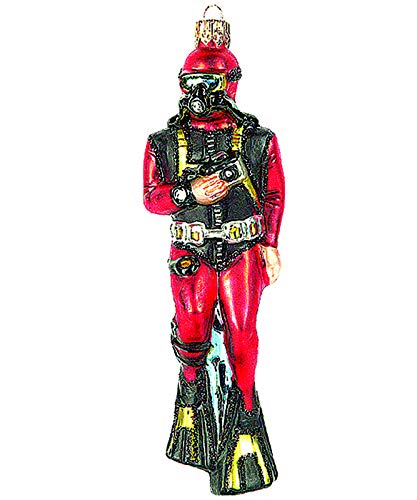 Pinnacle Systems Scuba Diver buceo polaco adorno de Navidad de cristal fabricado en Polonia decoración