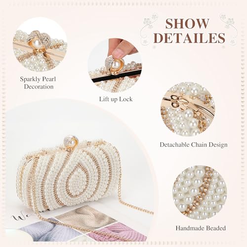 Pochette à perles brodées sac de mariage formel et de soirée chic