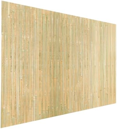 Bamboo Slat Fence 4ft H x 13ft L, Handwoven Natural Bamboo Fencin...